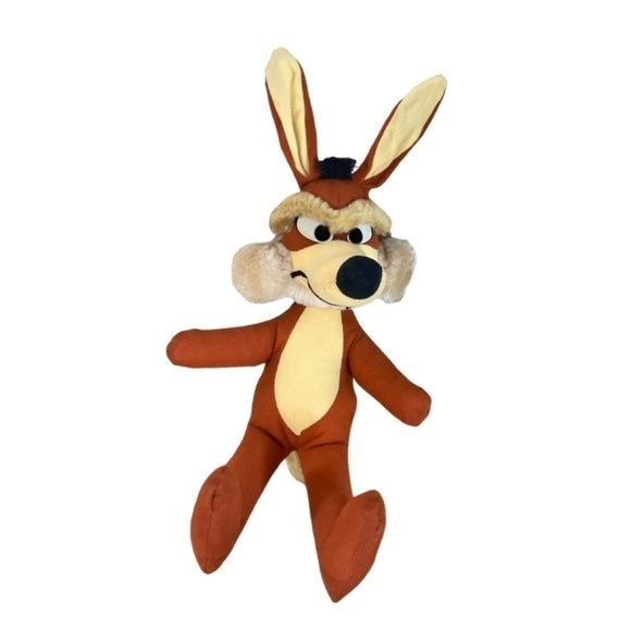 Vintage Wile E Coyote (Genius) Plush Toy 1971 by Warner Bros 17” By Mighty Star - Picture 1 of 11